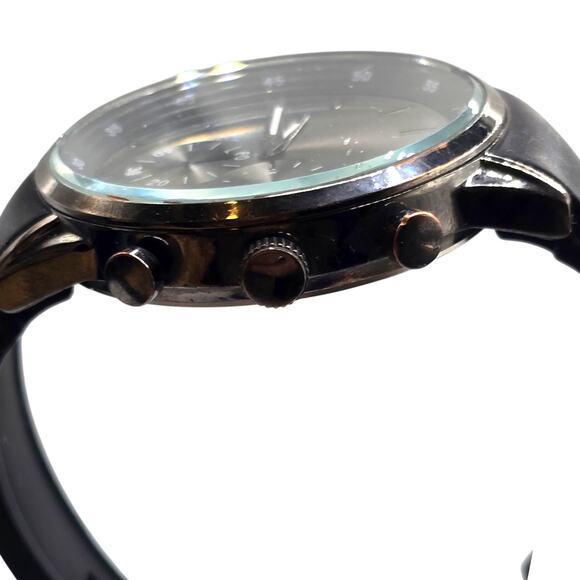 Aldo Men Watch Classic Casual Style Black Rubber Band Large Display Watch Only - Picture 2 of 10